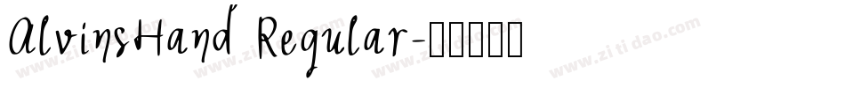 AlvinsHand Regular字体转换